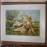 A01. Signed limited edition lithograph by Jacques Lalande. 29”h x 34”w 